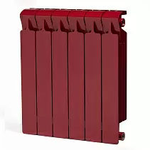 Радиатор биметаллический Rifar Monolit 500 Бордо / RAL 3011 / 4 секции