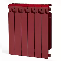Радиатор биметаллический Rifar Monolit 500 Бордо / RAL 3011 / 4 секции