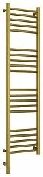Полотенцесушитель электрический Сунержа Богема 3.0 прямая 1200х300  МЭМ левый Состаренная латунь