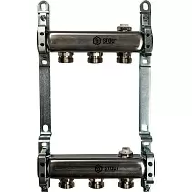 Коллектор Stout из нержавеющей стали для радиаторной разводки 3 вых.