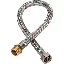 Гибкая подводка для воды Stout НР 1/2 х ВР 1/2, длина 2500 мм