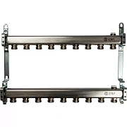 Коллектор Stout из нержавеющей стали для радиаторной разводки 9 вых.