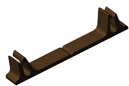 Зажим крепежный КМ/К2 коричневый RAL 8016