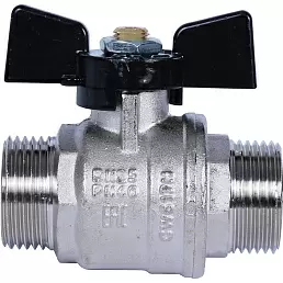 Кран шаровой Bugatti Oregon прямой Н-Н 3/4", ручка-бабочка, арт.03270027