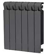 Радиатор биметаллический Rifar Monolit 500 Титан / RAL 7012 / 4 секции