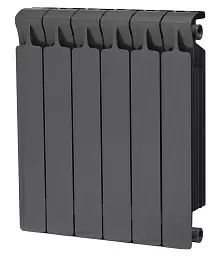 Радиатор биметаллический Rifar Monolit 500 Титан / RAL 7012 / 4 секции