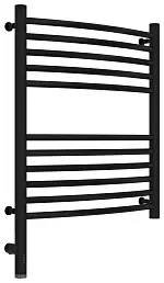Полотенцесушитель электрический Сунержа Богема 3.0 выгнутая 600х500  МЭМ левый Матовый чёрный