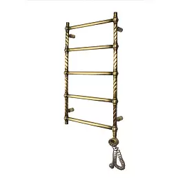 Электрический полотенцесушитель Domoterm с тэном из латуни в цвете античная бронза Винтаж П5 500х950