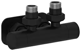 Вентиль 2х1/2" Сунержа угловой скрытый-скрытый EU50 (Матовый черный)