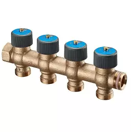 Коллектор Oventrop "Multidis R" на 4 отвода 3/4 EK для водоснабжения с функцией отключения