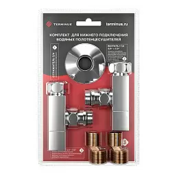 Комплект вентилей квадратных Terminus 3/4"х1/2" г/ш (2 шт), эксцентрик (2 шт), отражатель (2 шт)