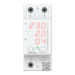 Реле напряжения с контролем тока Welrok VIP-32 red