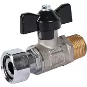 Кран шаровой Stout с накидной гайкой, НР/накидная гайка, ручка бабочка 1/2"x1/2"