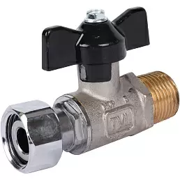 Кран шаровой Stout с накидной гайкой, НР/накидная гайка, ручка бабочка 1/2"x1/2"