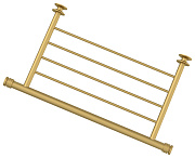 Полка прямая 4П (L - 370 мм) н/ж для ДР "СУНЕРЖА" (Матовое Золото)