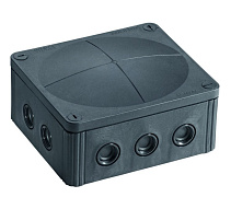 Коробка распределительная WISKA COMBI 1210 BK, (160х140х81), IP 66/67, черная, без клеммника