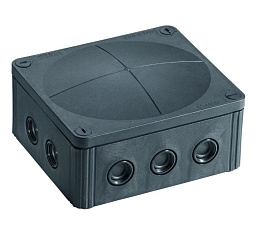 Коробка распределительная WISKA COMBI 1210 BK, (160х140х81), IP 66/67, черная, без клеммника