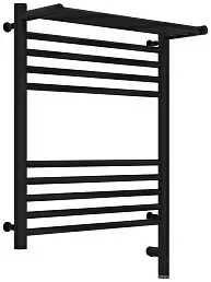 Полотенцесушитель электрический Сунержа Богема с полкой 3.0 600х500 / МЭМ правый Матовый чёрный