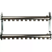 Коллектор Stout из нержавеющей стали для радиаторной разводки 11 вых.