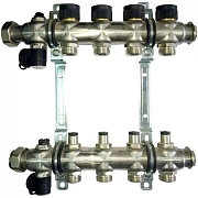 Коллектор Oventrop "Multidis SF" на 4 контура с регулирующими вставками