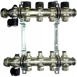 Коллектор Oventrop "Multidis SF" на 4 контура с регулирующими вставками