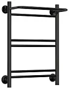 Водяной полотенцесушитель Стилье "Версия-Н1" 600х400 (Полка+1+2+2) П 16 (Чёрный)