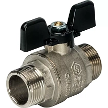 Кран шаровой Stout полнопроходной, НР/НР, ручка бабочка 3/4"