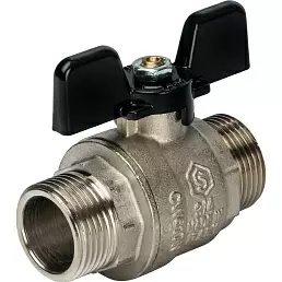 Кран шаровой Stout полнопроходной, НР/НР, ручка бабочка 3/4"