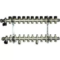 Коллектор Oventrop "Multidis SF" на 11 контуров с регулирующими вставками