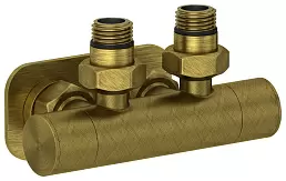 Вентиль 2х1/2" Сунержа угловой скрытый-скрытый EU50 (Состаренная бронза)