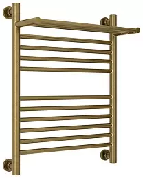 Водяной полотенцесушитель Сунержа Богема с полкой + 600х500 состаренная бронза