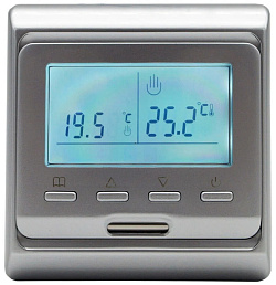 Терморегулятор E 51.716 программируемый серебро