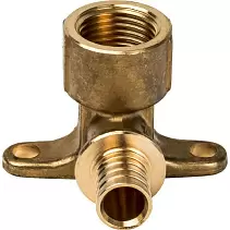 Угольник Stout настенный с креплением 25xRp 3/4" для труб из сшитого полиэтилена 