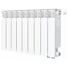 Радиатор биметалл Rifar Base Ventil 350 / 9 секций, нижнее правое подключение