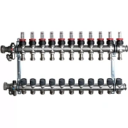 Коллектор Oventrop "Multidis SF" на 11 контуров с регулирующими вставками и расходомерами