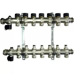 Коллектор Oventrop "Multidis SF" на 7 контуров с регулирующими вставками