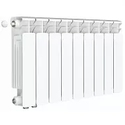 Радиатор биметалл Rifar Base Ventil 350 / 9 секций, нижнее левое подключение