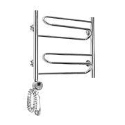 Электрический полотенцесушитель Domoterm с тэном Офелия П6 500x500 EL, хром