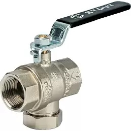 Кран шаровой Stout с фильтром 3/4", ручка рычаг