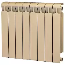 Радиатор биметаллический Rifar Monolit 500 Айвори / RAL 1013 / 6 секций