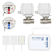 Защита от протечки SAURES Wi-Fi Лайт G-LOCK 1/2" + счетчики