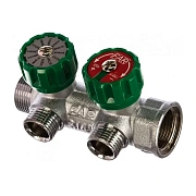 Регулируемый коллектор Far Multifar 3/4" с 2 отводами 1/2" НР