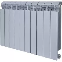 Радиатор биметаллический Global Style Plus 500 / grigio argento opaco / серый, 10 секций
