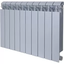 Радиатор биметаллический Global Style Plus 500 / grigio argento opaco / серый, 10 секций