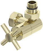 Вентиль Сунержа 3D правый (крест) G 1/2" НР х G 3/4" НГ (Шампань)