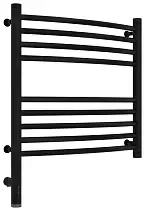 Полотенцесушитель электрический Сунержа Богема 3.0 выгнутая 500х500  МЭМ левый Матовый чёрный