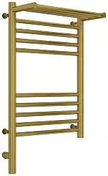 Полотенцесушитель электрический Сунержа Богема с полкой 3.0 600х400 / МЭМ левый Состаренная латунь