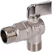 Кран шаровой Stout угловой для бытовой техники 1/2"