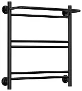Водяной полотенцесушитель Стилье "Версия-Н1" 600х500 (Полка+1+2+2) П 16 (Чёрный)
