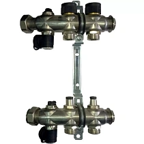 Коллектор Oventrop "Multidis SF" на 2 контура с регулирующими вставками